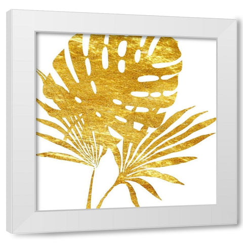 Golden Tropics  White Modern Wood Framed Art Print by Lewis, Sheldon