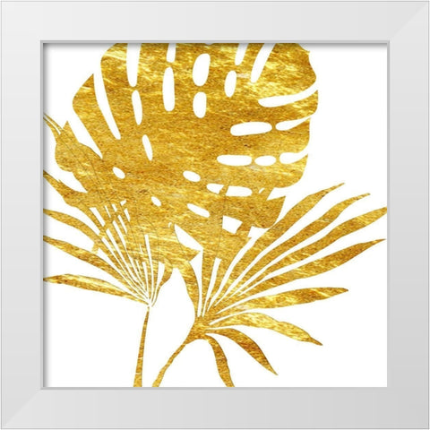Golden Tropics  White Modern Wood Framed Art Print by Lewis, Sheldon