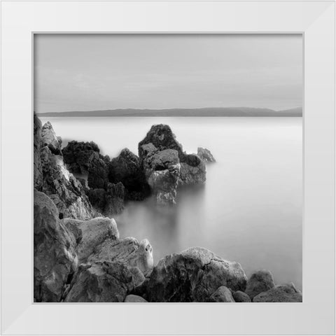 Black Sea 2 White Modern Wood Framed Art Print by Lewis, Sheldon