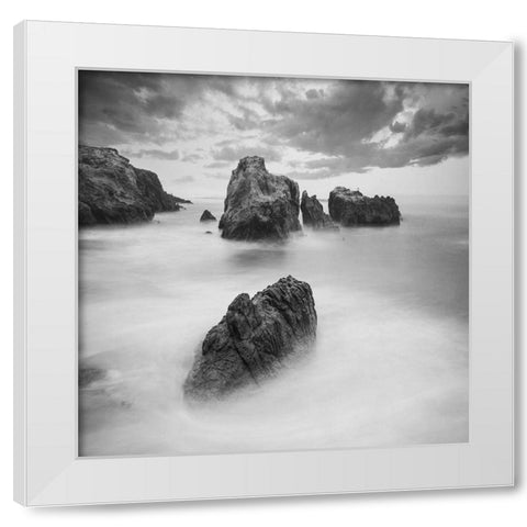 Black Sea 3 White Modern Wood Framed Art Print by Lewis, Sheldon