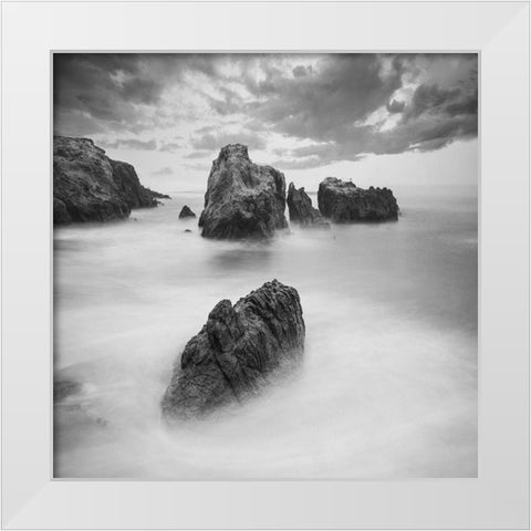 Black Sea 3 White Modern Wood Framed Art Print by Lewis, Sheldon