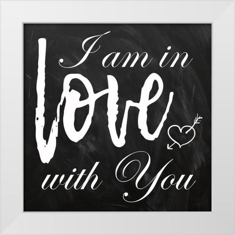 In Love White Modern Wood Framed Art Print by Lewis, Sheldon