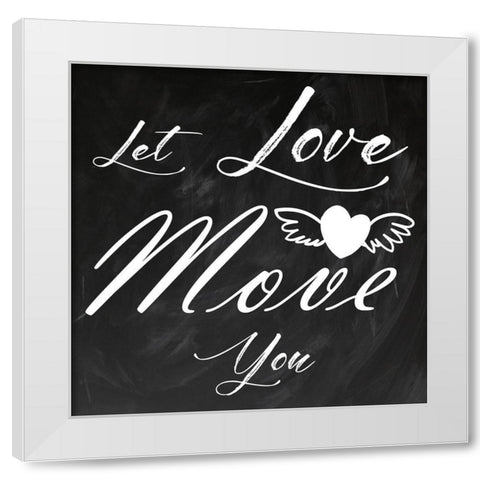 Love Moves White Modern Wood Framed Art Print by Lewis, Sheldon