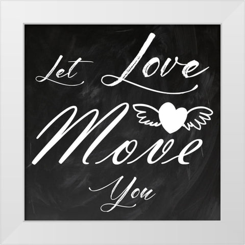 Love Moves White Modern Wood Framed Art Print by Lewis, Sheldon