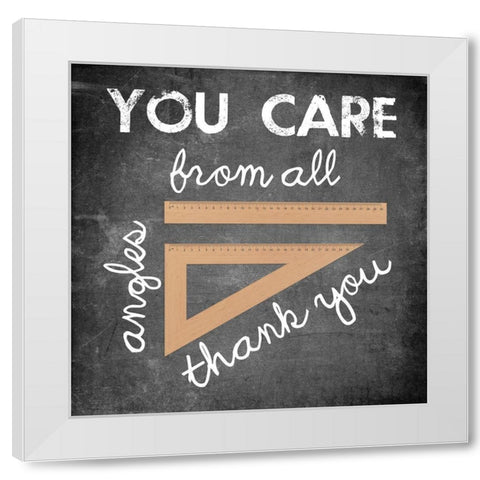Angles White Modern Wood Framed Art Print by Lewis, Sheldon