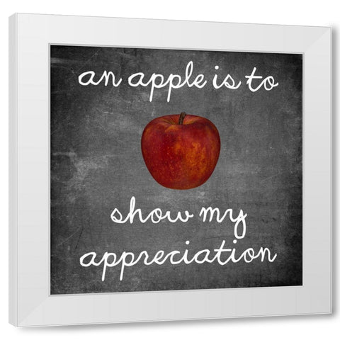 Apple White Modern Wood Framed Art Print by Lewis, Sheldon