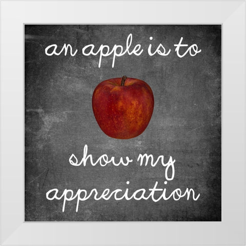 Apple White Modern Wood Framed Art Print by Lewis, Sheldon
