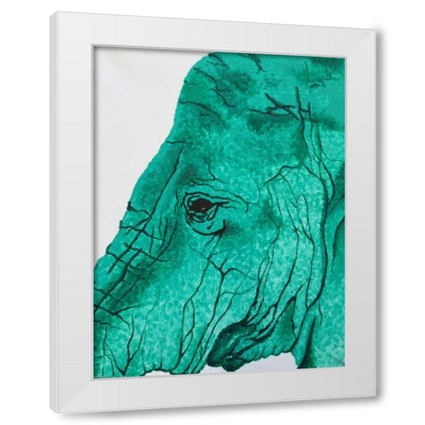 Elephant White Modern Wood Framed Art Print by Altavilla, Simona