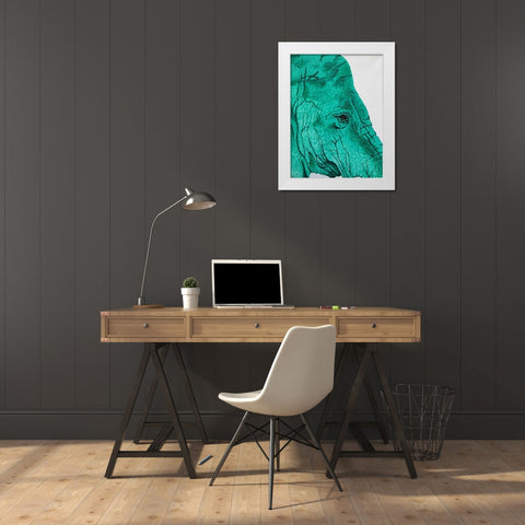 Wild Elephant White Modern Wood Framed Art Print by Altavilla, Simona