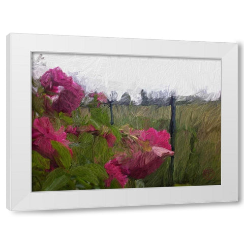 Monet View White Modern Wood Framed Art Print by Butcher, Sarah