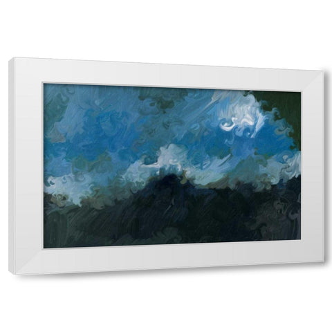 Waves White Modern Wood Framed Art Print by Butcher, Sarah