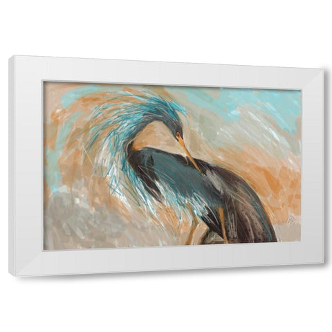 Beachy Bird White Modern Wood Framed Art Print by Butcher, Sarah
