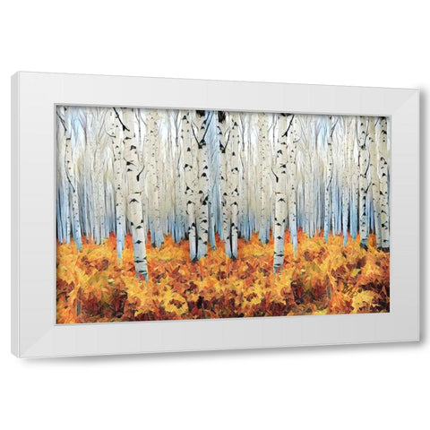 Birch Forest White Modern Wood Framed Art Print by Butcher, Sarah