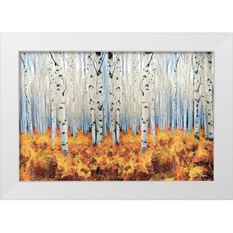 Birch Forest White Modern Wood Framed Art Print by Butcher, Sarah