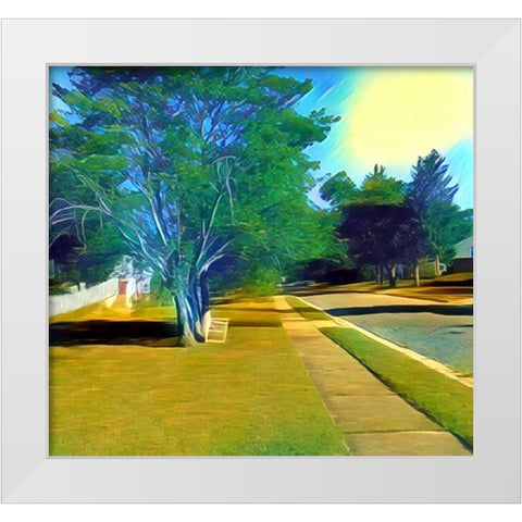 Coldbrook Lane White Modern Wood Framed Art Print by Butcher, Sarah