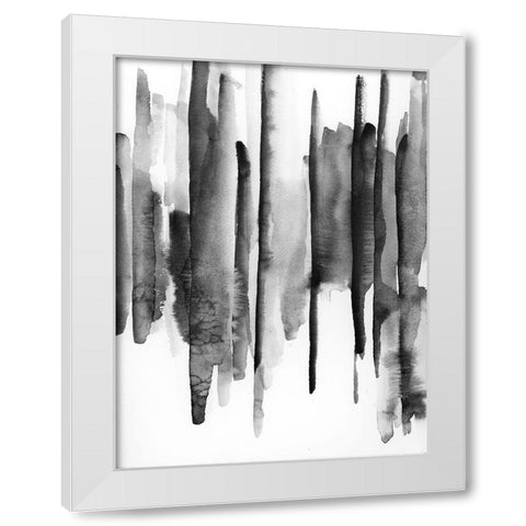 Band W 1 White Modern Wood Framed Art Print by vdk atelier