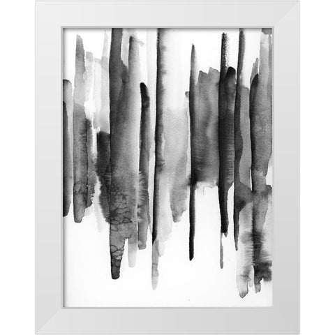 Band W 1 White Modern Wood Framed Art Print by vdk atelier
