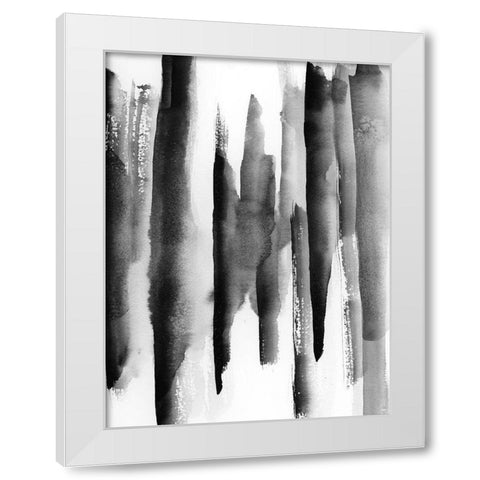 Band W 2 White Modern Wood Framed Art Print by vdk atelier