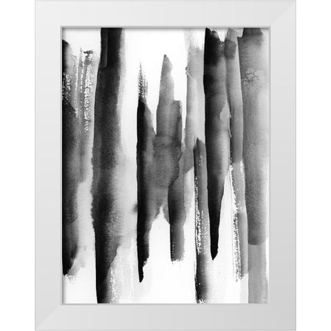 Band W 2 White Modern Wood Framed Art Print by vdk atelier