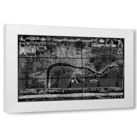 London 2 White Modern Wood Framed Art Print by Carlson, Tina
