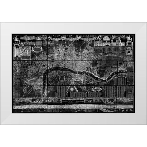 London 2 White Modern Wood Framed Art Print by Carlson, Tina