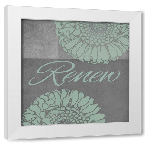 Spa Flower-Renew White Modern Wood Framed Art Print by Carlson, Tina