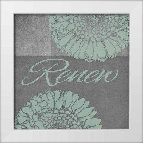 Spa Flower-Renew White Modern Wood Framed Art Print by Carlson, Tina
