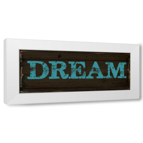 DREAM White Modern Wood Framed Art Print by Greene, Taylor
