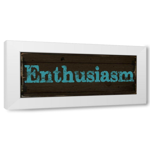 ENTHUSIASM 2 White Modern Wood Framed Art Print by Greene, Taylor