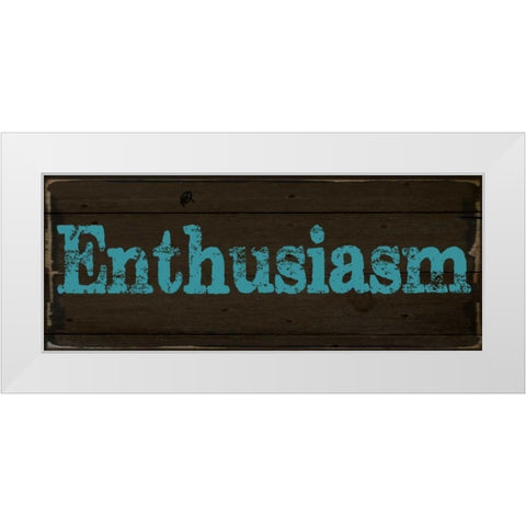 ENTHUSIASM 2 White Modern Wood Framed Art Print by Greene, Taylor