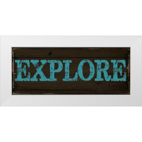 EXPLORE 2 White Modern Wood Framed Art Print by Greene, Taylor