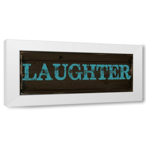 LAUGHTER 2 White Modern Wood Framed Art Print by Greene, Taylor
