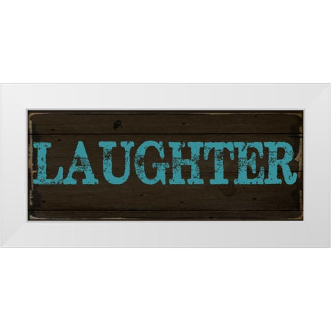 LAUGHTER 2 White Modern Wood Framed Art Print by Greene, Taylor