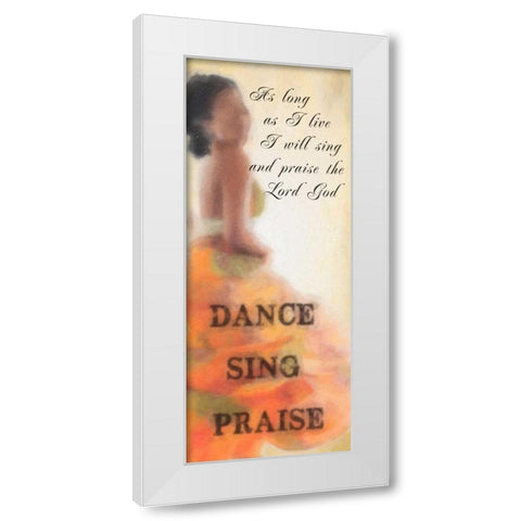 Praise White Modern Wood Framed Art Print by Greene, Taylor