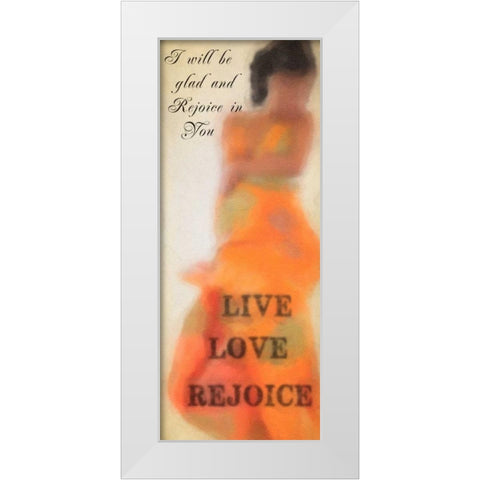 Rejoice White Modern Wood Framed Art Print by Greene, Taylor