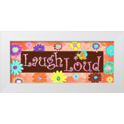 LAUGH LOUD D White Modern Wood Framed Art Print by Greene, Taylor