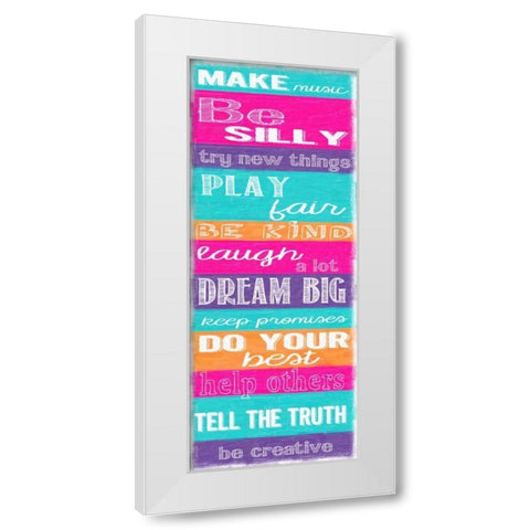 MAKE MUSIC STRIPE White Modern Wood Framed Art Print by Greene, Taylor