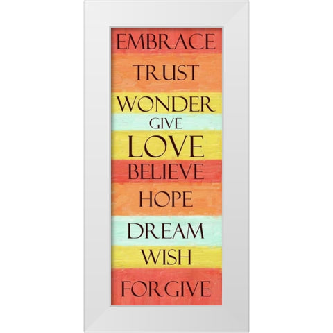 EMBRACE STRIPE White Modern Wood Framed Art Print by Greene, Taylor
