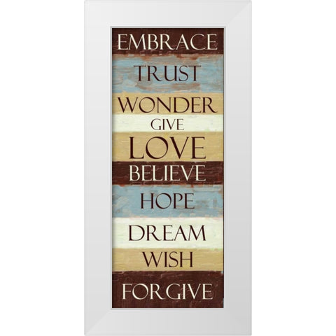EMBRACE STRIPE ver2 White Modern Wood Framed Art Print by Greene, Taylor
