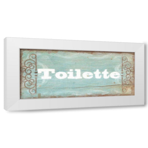 Toilette White Modern Wood Framed Art Print by Greene, Taylor
