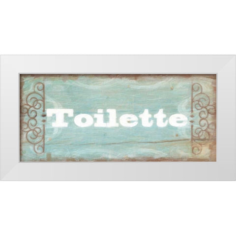 Toilette White Modern Wood Framed Art Print by Greene, Taylor