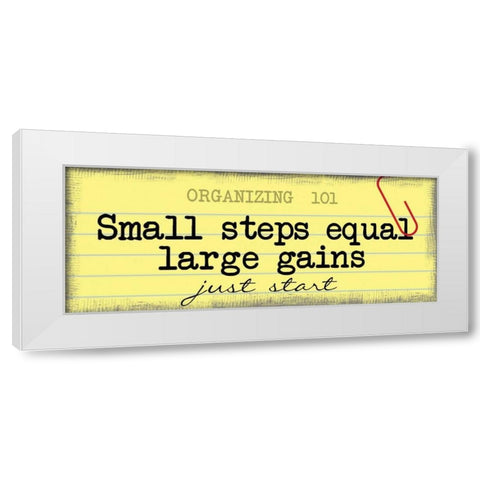 Just Start White Modern Wood Framed Art Print by Greene, Taylor