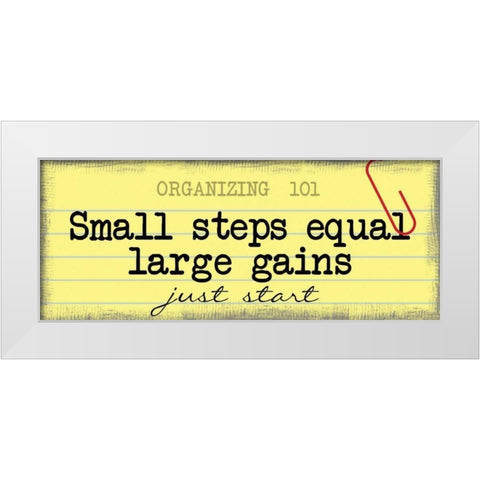 Just Start White Modern Wood Framed Art Print by Greene, Taylor