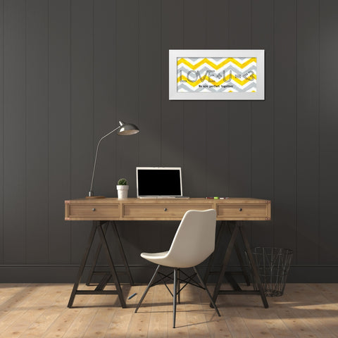Love Plus Panel White Modern Wood Framed Art Print by Greene, Taylor