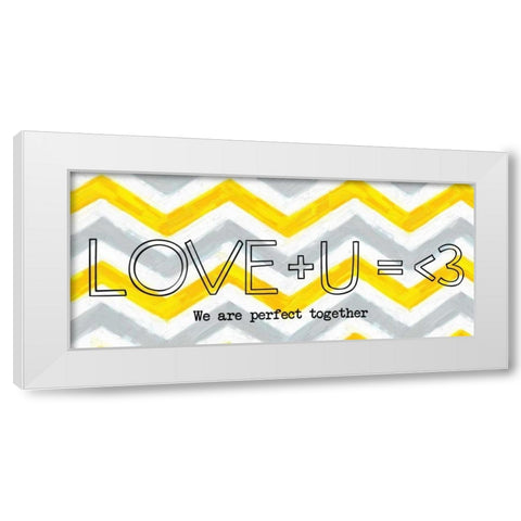 Love Plus Panel White Modern Wood Framed Art Print by Greene, Taylor