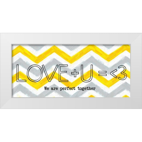 Love Plus Panel White Modern Wood Framed Art Print by Greene, Taylor