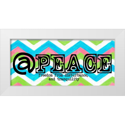 PEACE PANEL White Modern Wood Framed Art Print by Greene, Taylor