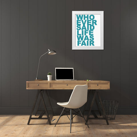 WHO EVER SAID White Modern Wood Framed Art Print by Greene, Taylor