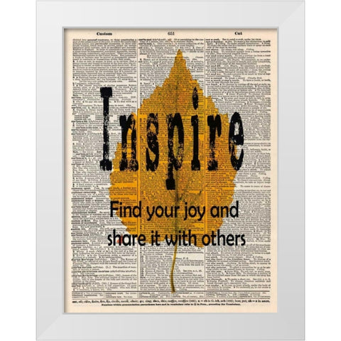INSPIRE White Modern Wood Framed Art Print by Greene, Taylor