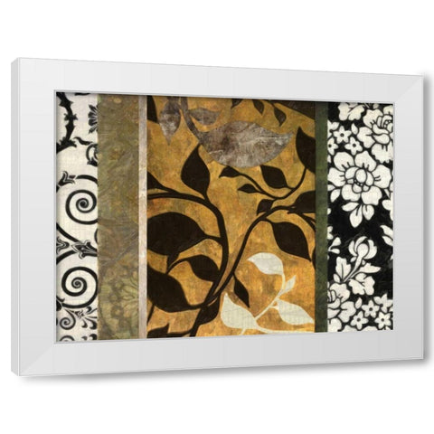 GOLDEN LEAF SILHOUETTE A White Modern Wood Framed Art Print by Greene, Taylor
